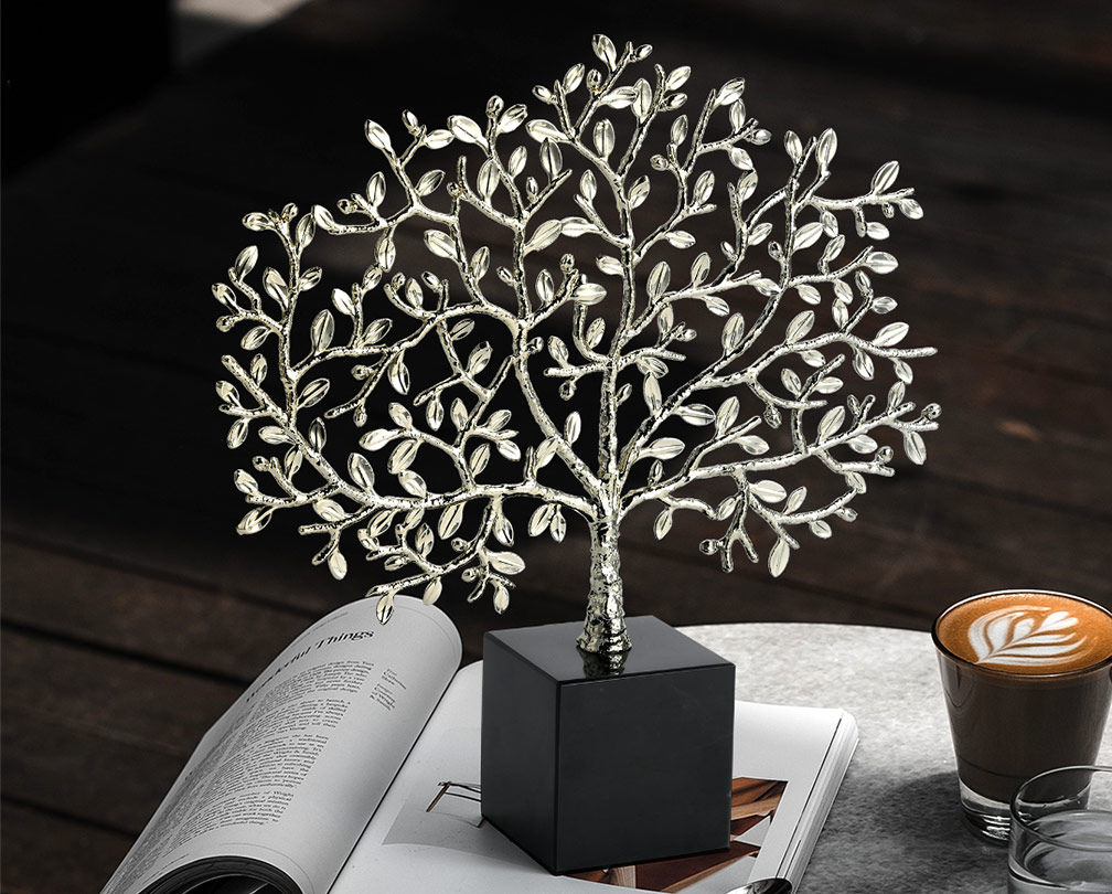 Metal wealth tree ornaments