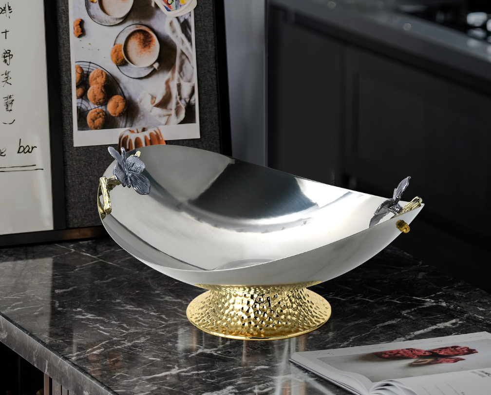 Moon Ship Stainless Steel Fruit Plate