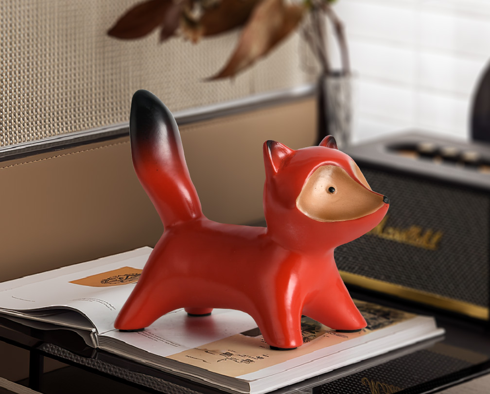 Resin fox handicraft ornament