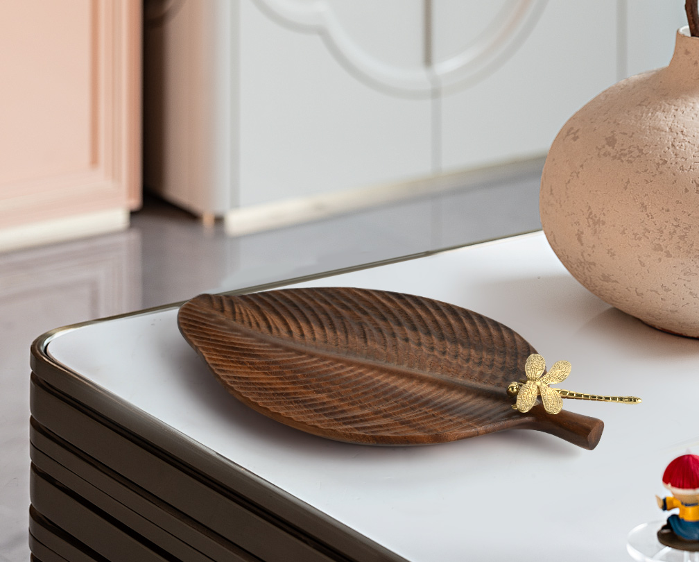 Solid wood fruit tray