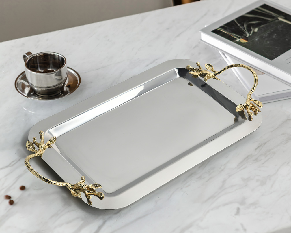 Stainless steel rectangular fruit tray