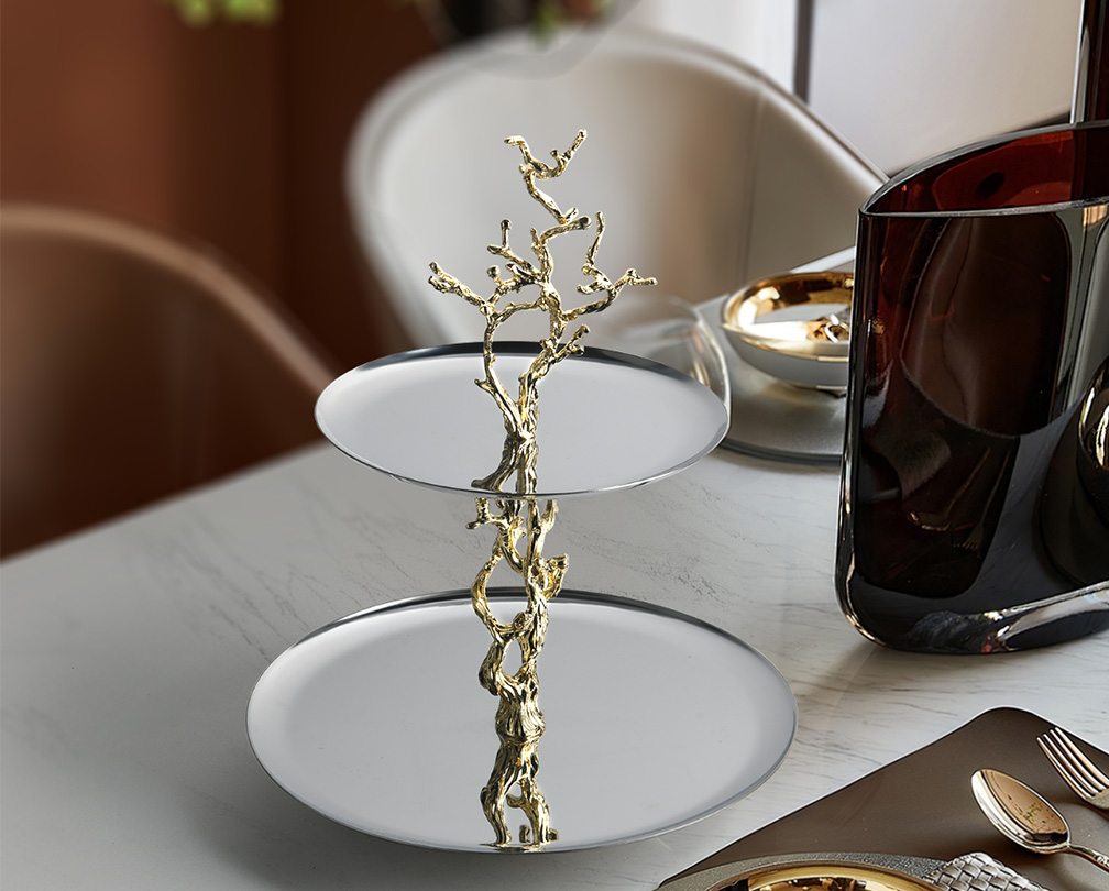 Tree of Life Stainless Steel Fruit Plate